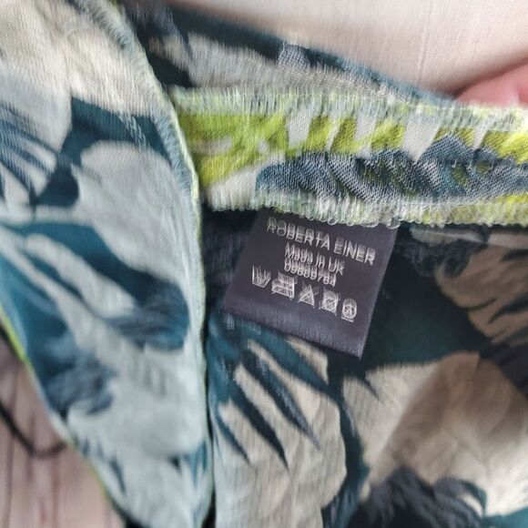 Roberta Reiner Uniqe Eclectic Palm Tree Jacquard Crop Top - Picture 7 of 7